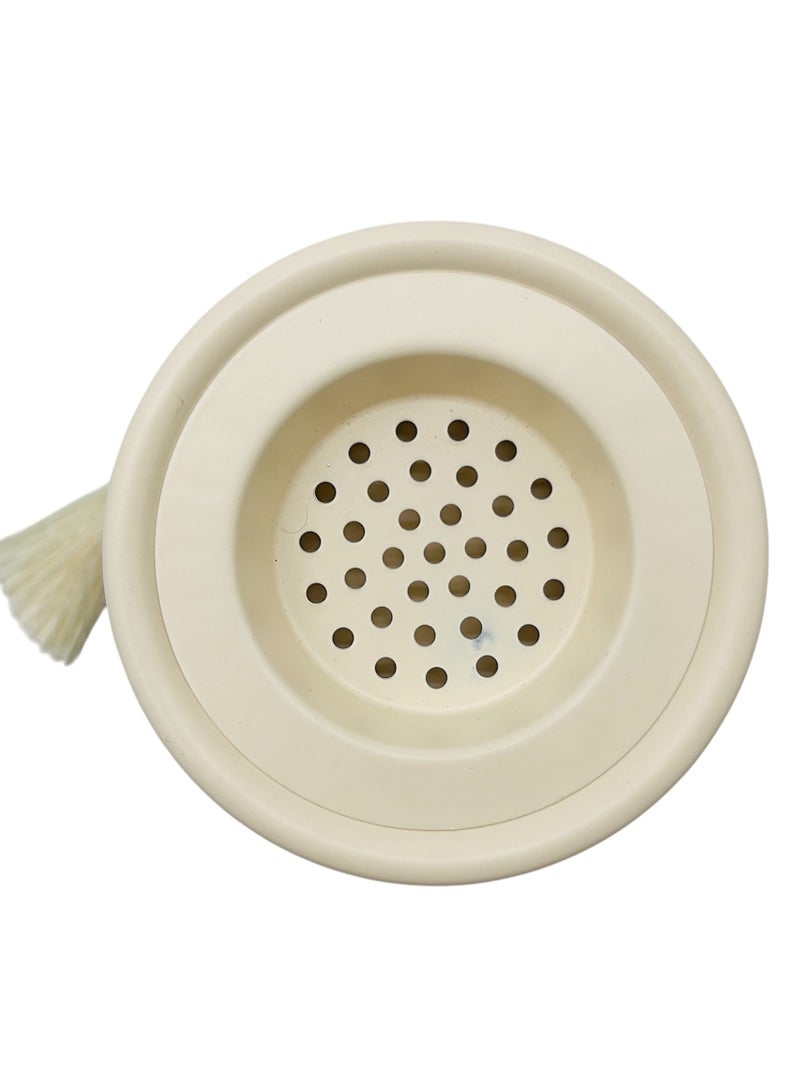 AKDC Metal Incense Burner 12cm*17cm, Ivory/Green - Image 2
